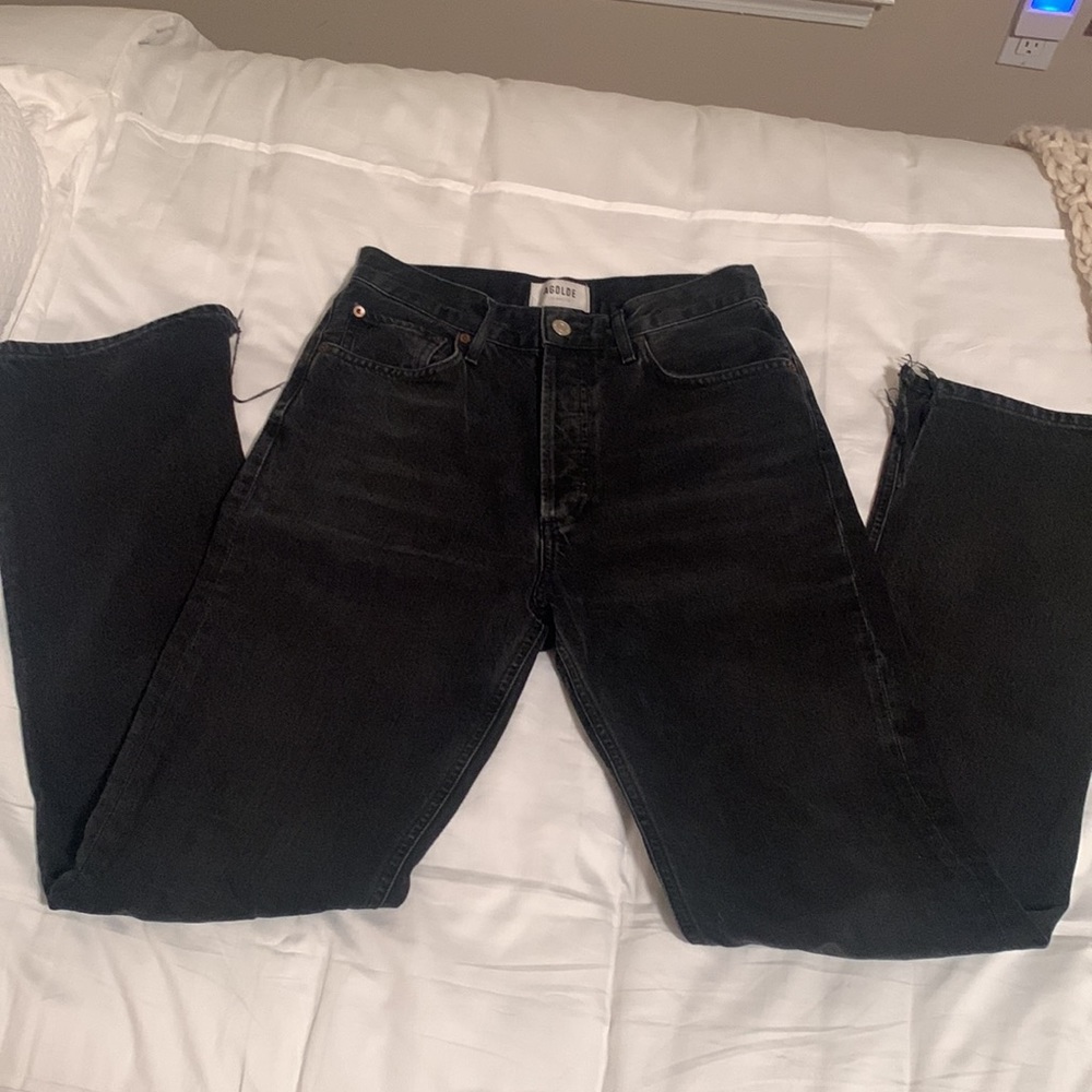 Agolde Straight Leg Black Jeans